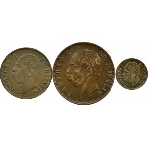 Italy, Umberto I, flight of copper coins, Rome