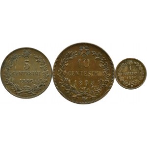 Italy, Umberto I, flight of copper coins, Rome