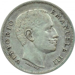 Italy, Vittorio Emanele III, 1 lir 1907, Rome