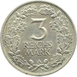 Německo, Výmarská republika, 3 značky 1925 A, Rheilande