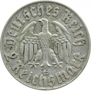 Germany, Third Reich, M. Luther, 2 marks 1933 G, Karlsruhe, rarest!