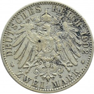 Germany, Baden, Frederick, 2 marks 1902, 50th anniversary of reign