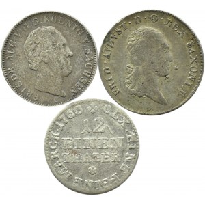Germany, Saxony, lot 1/12 -1/6 thaler (gold) 1763-1843