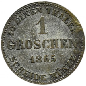 Germany, Sachsen-Coburg-Gotha, Ernst, silver penny (1/30 thaler) 1865, Dresden