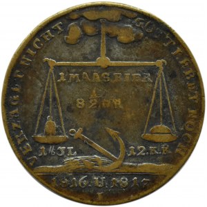 Germany, Nuremberg, food token issued 1816-17, silver-plated brass