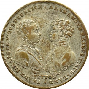Rusko, Alexandr I. (1801-1825), pamětní žeton ražený u příležitosti bitvy u Lipska 1813