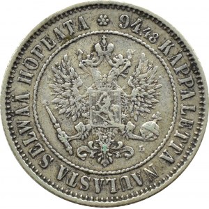 Finland/Russia, Alexander III, 1 mark 1893 L, Helsinki