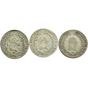 Rakousko, František I., šarže 20 krajcarů 1806-1810 A/B, Vídeň/Kremnica