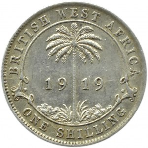 British West Africa, George V, shilling 1919
