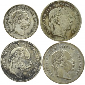 Austria-Węgry, Franciszek Józef I, lot 10-20 krajcarów 1868-1872, Wiedeń