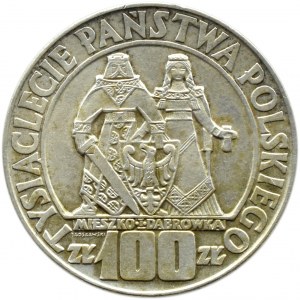 Polen, Polnische Volksrepublik, Mieszko und Dąbrówka, 100 Zloty 1966, Warschau