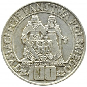 Polsko, PRL, Mieszko a Dąbrówka, 100 zlotých 1966, Varšava, UNC