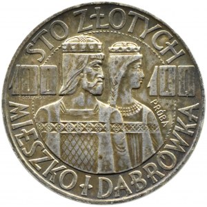 Polen, Volksrepublik Polen, 100 Zloty 1966, Mieszko und Dąbrówka - Zeichen, Muster, Warschau