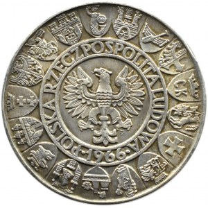 Polen, Volksrepublik Polen, 100 Zloty 1966, Mieszko und Dąbrówka - Zeichen, Muster, Warschau