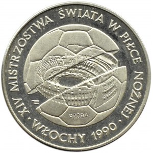 Polsko, PRL, 500 zlotých 1988, Mistrovství světa v Itálii 1990 - ukázka, NIKIEL, Varšava