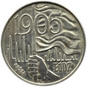 Polsko, PRL, 20 zlotých 1988, Lodž 1905, vzorek, NIKIEL, Varšava
