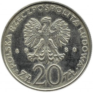 Poland, People's Republic of Poland, 20 zloty 1988, Łódź 1905, sample, NIKIEL, Warsaw