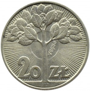 Polen, PRL, 20 Zloty 1973, Blühender Baum, Muster, Warschau