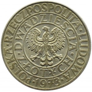 Polen, PRL, 20 Zloty 1973, Blühender Baum, Muster, Warschau