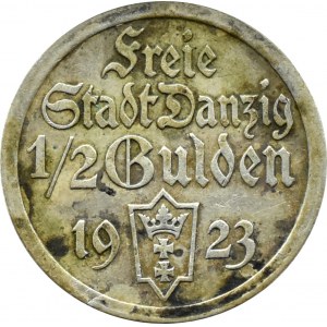 Free City of Danzig, Koga, 1/2 guilder 1923, Utrecht