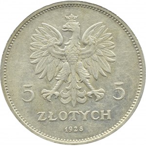 Poland, Second Republic, Nike, 5 gold 1928, Brussels