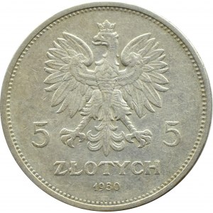 Poland, Second Republic, Banner 5 gold 1930, Warsaw