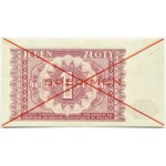 Poland, RP, 1 zloty 1946, Warsaw, SPECIMEN, UNC