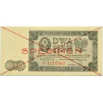 Polen, RP, 2 Zloty 1948, SPECIMEN, Serie B, PMG 66 EPQ