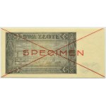Polen, RP, 2 Zloty 1948, SPECIMEN, Serie B, PMG 66 EPQ