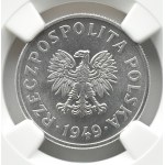Poland, PRL, 50 groszy 1949, Warsaw, NGC MS65