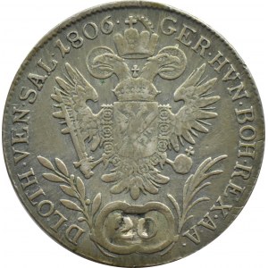 Austria, Francis II, 20 krajcars 1806 A, Vienna