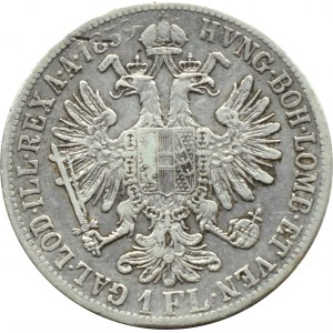 Rakousko, František Josef I., 1 florin 1859 V, Benátky, vzácný