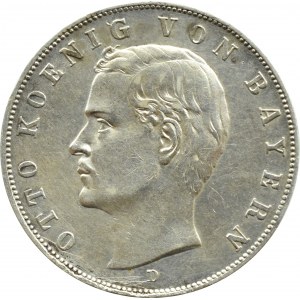 Niemcy, Bawaria, Otto, 3 marki 1912 D, Monachium