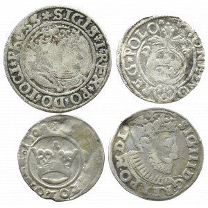 Poland, lot of 4 coins minted during the royal period 17th-18th century