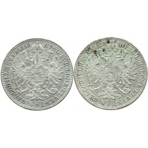 Österreich, Franz Joseph I., Lot 1/4 Gulden 1858 A, Wien