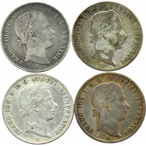 Österreich, Franz Joseph I., 1/4 Gulden Lot 1859-1864 A/V, Wien/Venedig