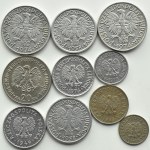 Polsko, Polská republika/Polsko, Sada 10 mincí 1949-1974, Kremnica/Varšava