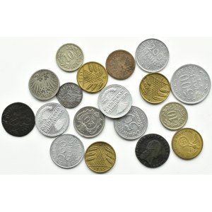 Niemcy/Austria/XIX-XX wiek, lot drobnych 18 monet