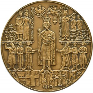 Polen, Königliche Serie, Medaille Władysław Jagiełło, Bronze, 70 mm