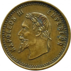Francie, Napoleon III, žeton s číslem 10
