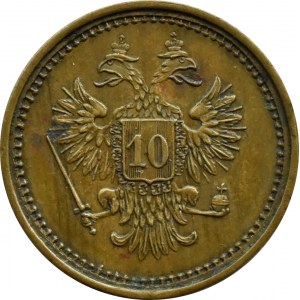 France, Napoleon III, token with the number 10