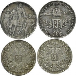Austria-Hungary, Franz Joseph I, coin lot 1869-1908, Vienna
