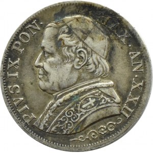 Církevní stát, Pius IX, 1 lira 1867 (XXII), Řím