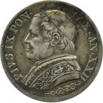 Církevní stát, Pius IX, 1 lira 1867 (XXII), Řím