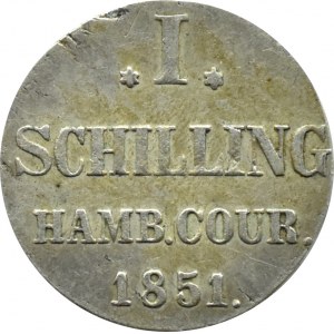 Deutschland, Freie und Hansestadt Hamburg, Schilling 1851