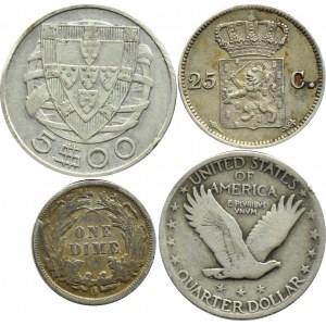 Evropa/Amerika, série 4 stříbrných mincí