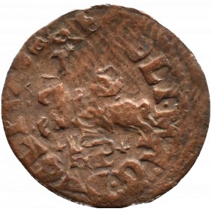 Jan II Kazimír, odznak z roku 1666 (boratina), velmi zajímavé zničení - oboustranně vyražený erb
