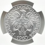 Polsko, PRL, Rybak, 5 zlotých 1960, Varšava, krásná kopie, NGC MS64+