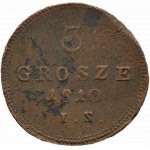 Varšavské vojvodstvo, 3 groše 1810 I. S., Varšava VELMI ZRADKÉ