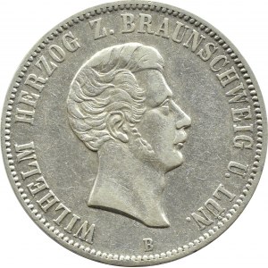Německo, Braunschweig-Lüneburg, Wilhelm, thaler 1854 B, Hannover
